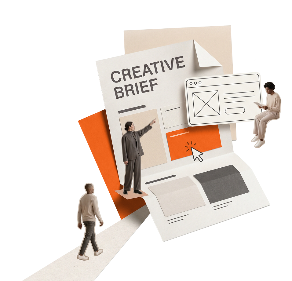A creative brief moving through the Doodl Space platform